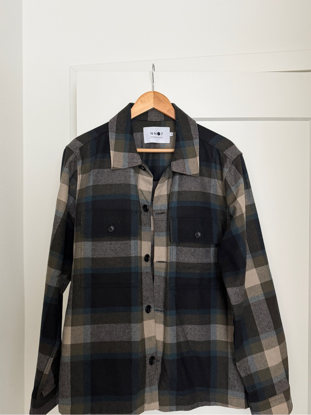 NN07 - No Nationality - Men's Plaid Overshirt Jacket in Black & Tan